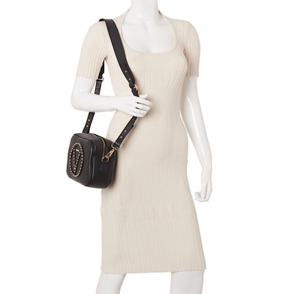 VALENTINO Black Mia Rock Studded Crossbody Bag - Picture 5 of 6